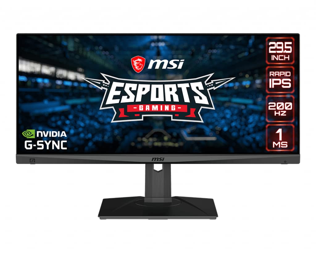 msi Optix MAG301RF Monitor Gaming 30", Display 21:9 (WFHD - UltraWide FullHD) 2560x1080, 200Hz, 1ms, Rapid IPS, G-SYNC Compatibile, HDR Ready, VESA, Mystic Light RGB, Display Port, HDMI, Nero