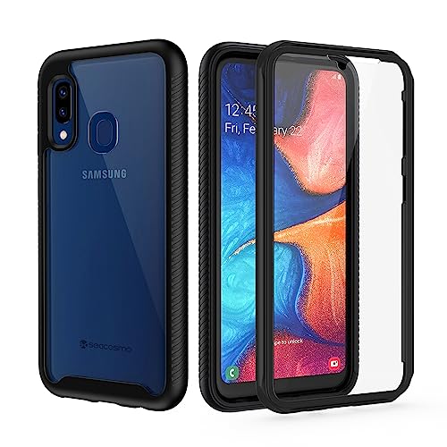 seacosmo for Samsung A20e Case Full Body Shockproof Cover [with Built-in Screen Protector] Slim Fit Bumper Protective Phone Case for Samsung Galaxy A20E- Black