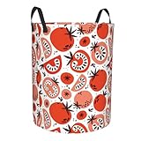 Cesta grande para la ropa sucia con asas, bonito tomate interesante para bebés y niños