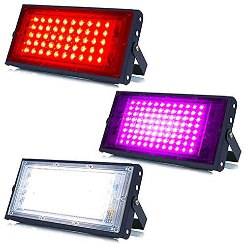 Image of MLD 10w Led Flood Lights IP66 Waterproof Indoor Outdoor Led Brick Focus Street Light Multi color Combo Set | Red, Pink, White| Pack of 3