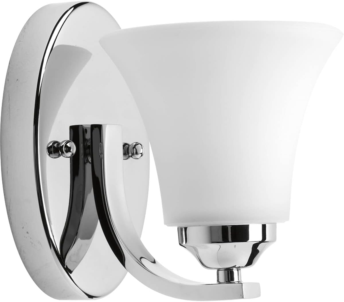 Progress Lighting P2011-15 Adorn Etched Glass Traditional Bath Vanity Light, 28.25 in x 7.5 in x 6.625 in, 4-Light, Polished Chrome