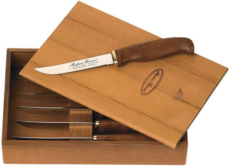 Marttiini Gourmet 6 Piece Steak Knives with Wooden Box M1440016