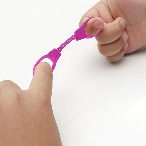 Miniatura 5 de ArtCreativity Mini puños elásticos para niños, paquete de 144, puños de goma para dedos, suministros de fiesta temática de policía, recuerdos de