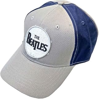 The Beatles Baseball Cap Drum Band Logo Official 2 Tone Grey Blue Strapback Size One Size - Les Beatles, Paul McCartney, John Lennon, RIngo Starr, George Harrison