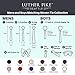 LUTHER PIKE SEATTLE Mens Ties – Formal Neckties for Men, Standard & Skinny Styles | Soft, Wrinkle-Resistant Solid Color Ties for Men – Business, Weddings & Office - Black