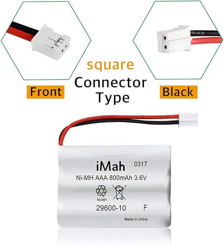 Miniatura 6 de iMah Batería Ni-MH 29600-10 de repuesto para monitor de bebé infantil de verano, visión ancha 28650 29000 29000 A y visión clara 29040 29030