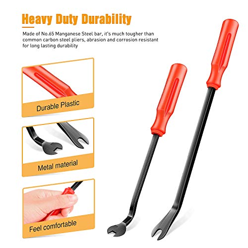 image for GOOACC 3 Pcs Clip Pliers Set & Fastener Remover - Auto Upholstery Comb