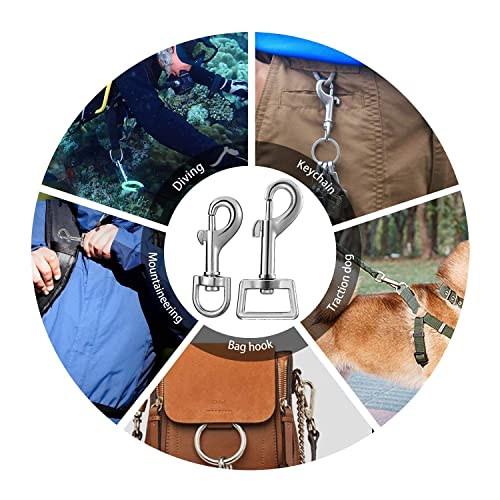 Hysagtek, 16 clip girevoli per cani, guinzaglio a