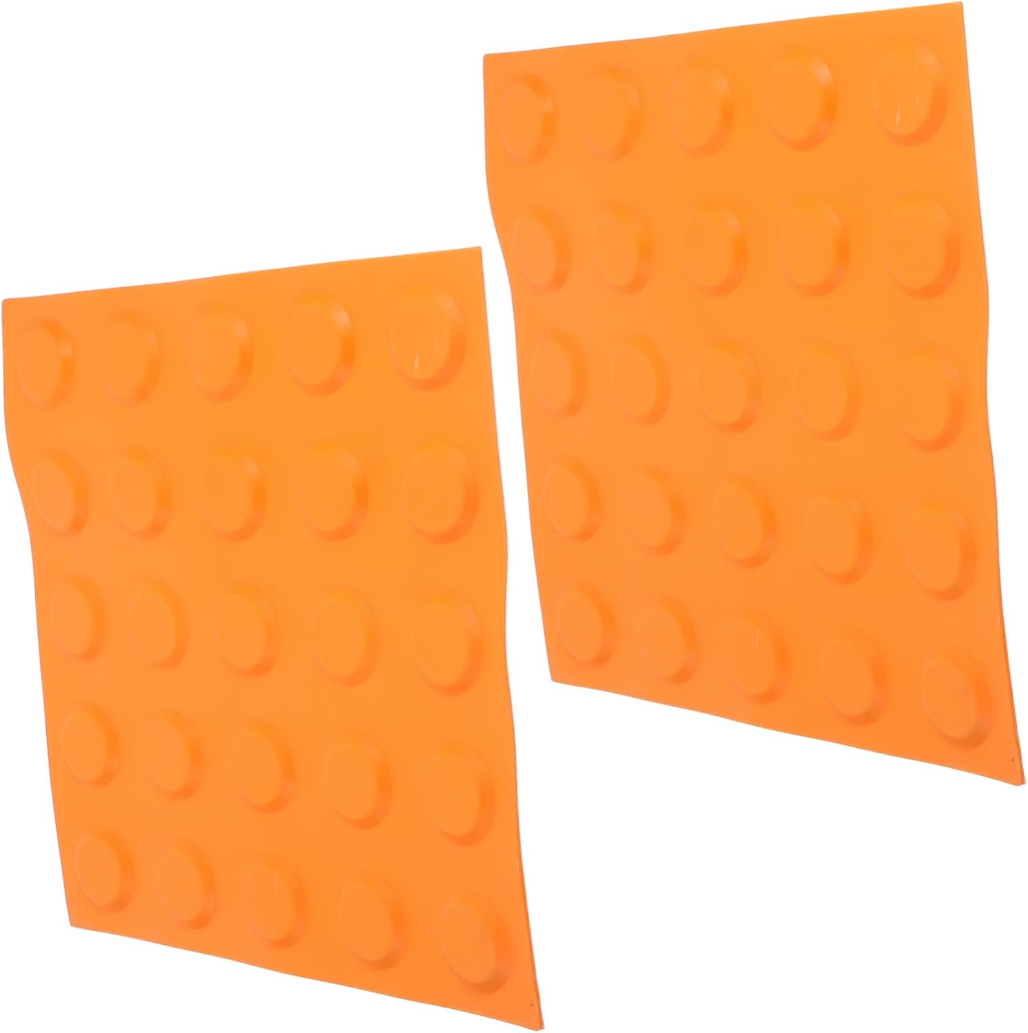 2PCS Self-Adhesive Rubber Blind Pathway Tiles Weatherproof Tactile Anti-Slip Pads for Enhanced Accessibility in Public Areas for Low Assistance