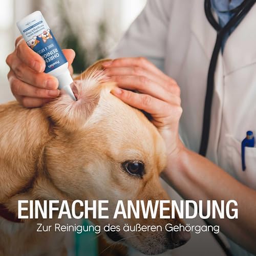 Pawlie's Ohrenreiniger Hund - Natürlicher Ohrreiniger für Hunde bei Juckreiz & Ohrenentzündung Hund | Sanfte Ohrenpflege für Hunde, Ohrentropfen für Hunde | Ohrenpflege Hund & Katze