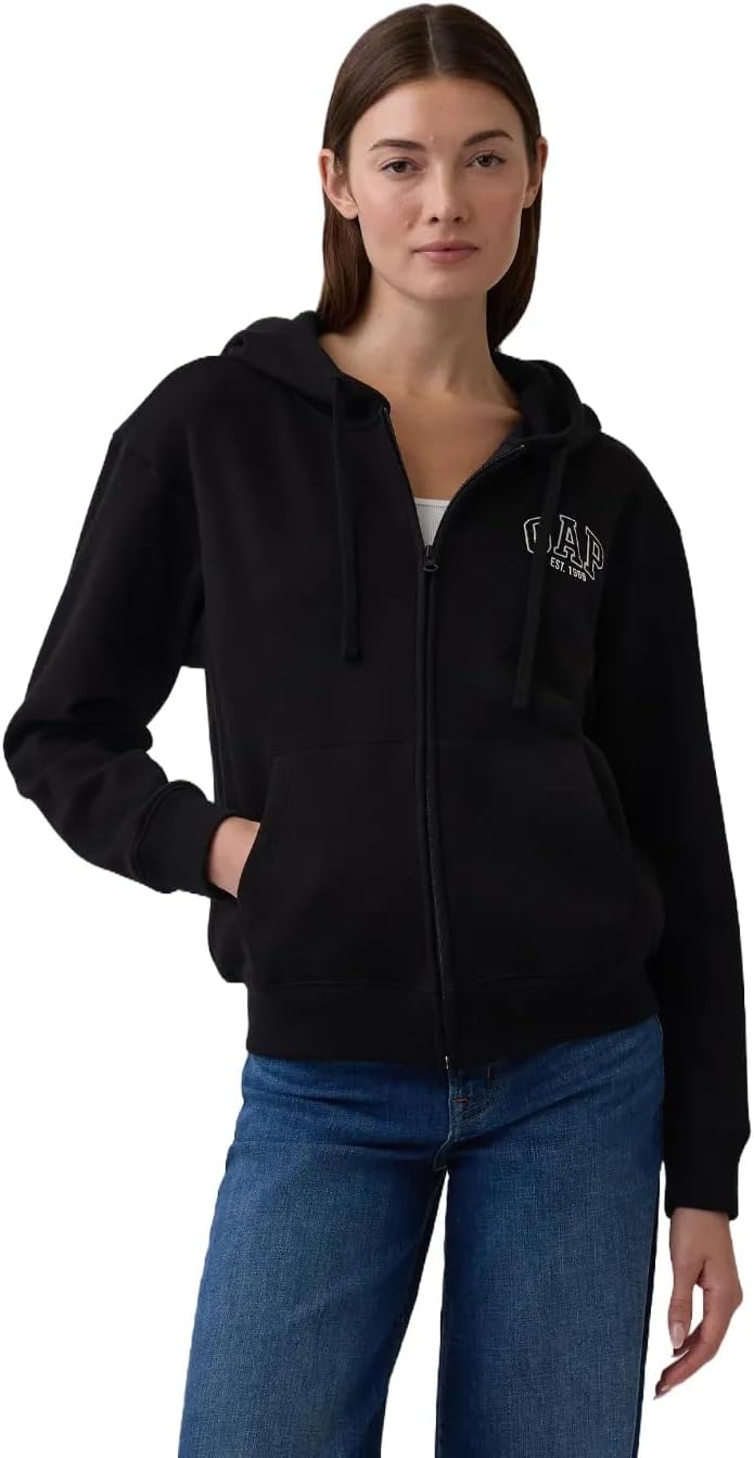 GAP Women's Est. 1969 Hooded Logo Full Zip