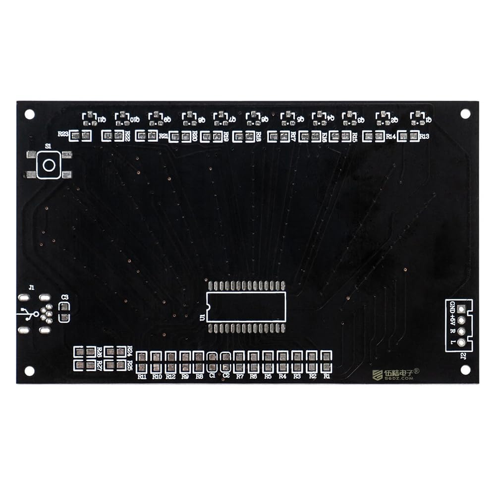 Bloepum Fan-Shaped LED Music Spectrum Rhythm Light Display DIY Production Kit SMD Component Practice TJ-56-714