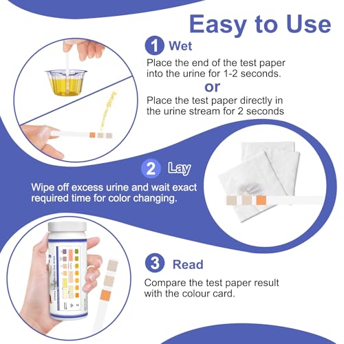 3-in-1 UTI Test Strips, Full Panel Urinary Tract Infection Test Kit at Home for Women Men Kids, Detection with Accurate Leukocytes, Nitrite, and PH Readings, Simple at-Home Urine Test Strips, 50ct — view 4