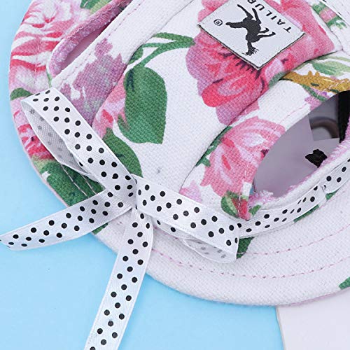 Winomo Round Brim Pet Cap Pet Mesh Porous Sun Cap With Ear Holes For Small Dogs (S 4.33 X 12.6 X 3.94 Inches) #TOP6