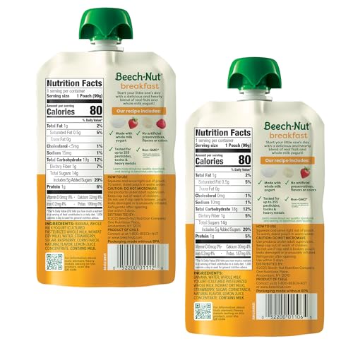 Beech-Nut Toddler Breakfast Food Pouches Variety Pack, 18 Pouches - Image 3