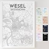 Mapdify Wesel personalisiertes Stadtposter, dein 