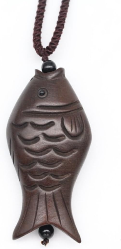 GCYA Studio Rich Fish Handmade Japanese Style Wood Pendants With Chain …