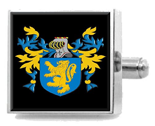 Clip de corbata Feake England con escudo de apellidos el regalo heráldico ideal con bolsa
