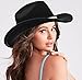 Classic Felt-Western-Cowboy-Cowgirl-Hats for Women-Men Fedora-Jazz-Hat with Band(Lagre)