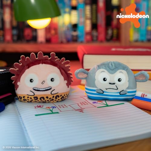 Image of TeeTurtle Nickelodeon Nick Nostalgia Series Reversible Plushie Mystery Box - 3-Inch Two-Sided Blind Box Plush with Embroidered Details - Cute Surprise Toy for Kids, Teens, and Adult