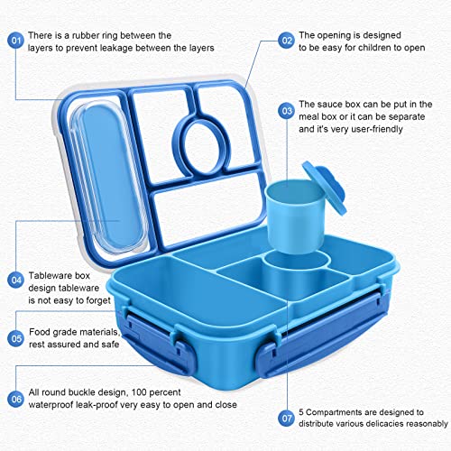 Amathley 5-Compartment Bento Box