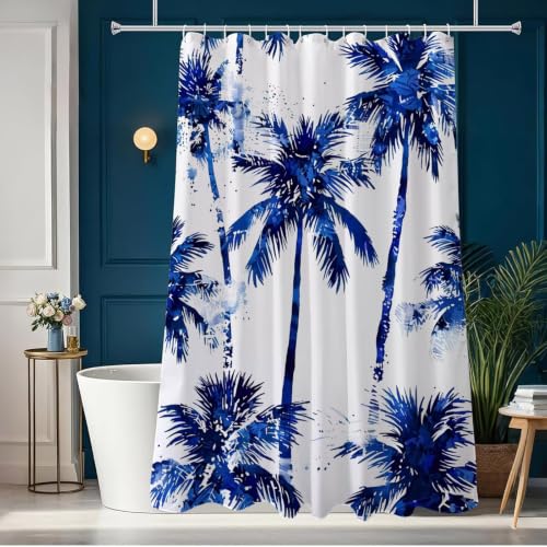 Rideau de douche imperméable blanc polyester lavable 180x240 cm