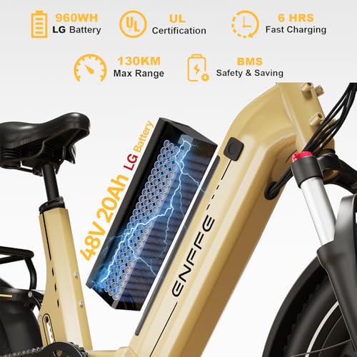 Image of Foldable Electric Bike for Adults, 7-Speed 20 inchx4 Fat Tire Ebike with Removable Battery, Up to 100 Miles Range, Full Suspension Step-Thru E Bike, UL 2849 Certified