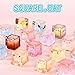 Glow in The Dark Figure, Square Cat Series Blind Box (5 Figures per Box) Random Style Action Figure Cute Blind Bag Collectible Toys - Mini Figures Mystery Box for Cat Lovers Birthday Gift & Desk Decor