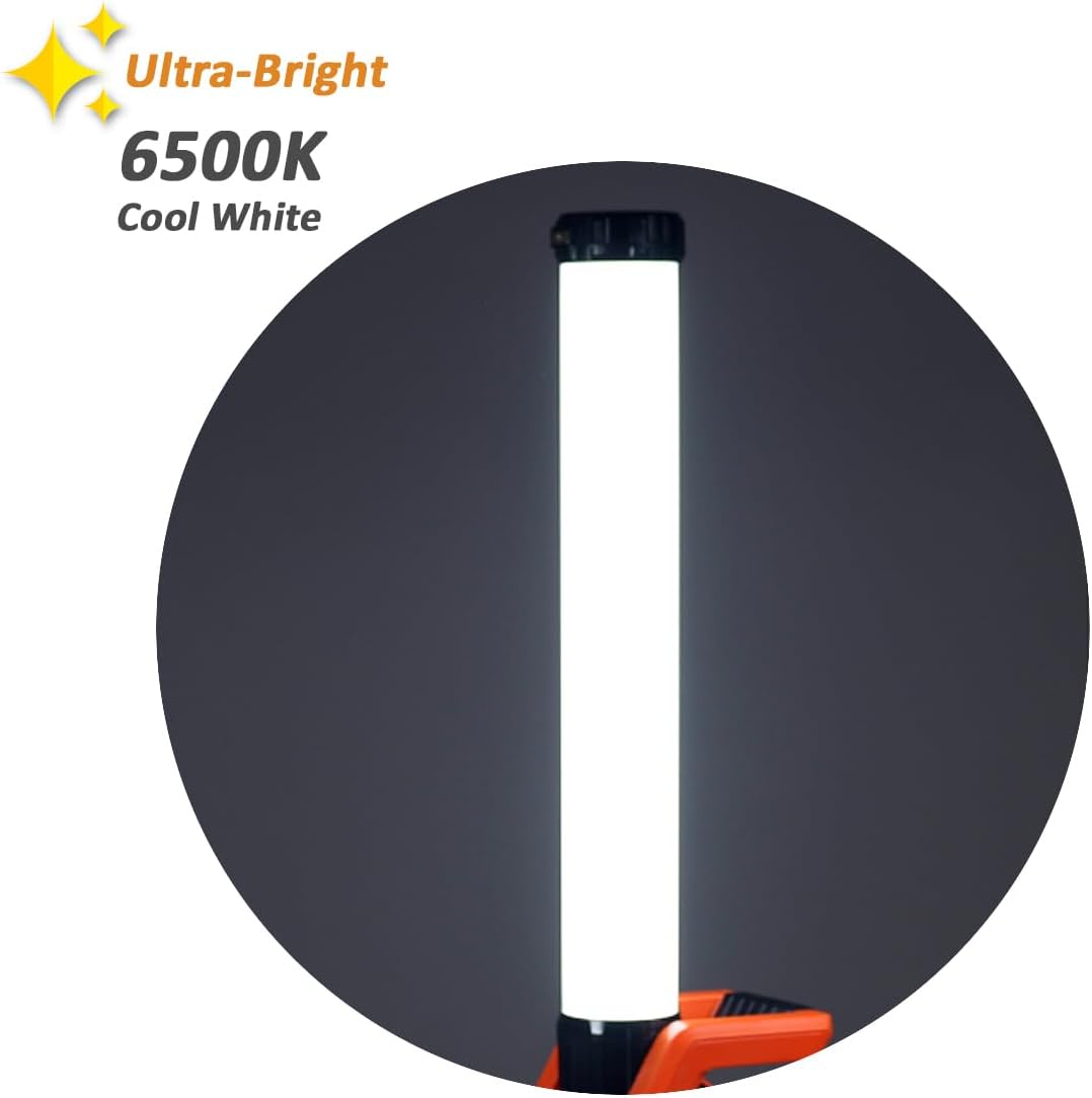 BN Products-USA BNLB-24360 360 Degree Hybrid-Power Folding LED Work Light, 120V AC and 24VLi-ion