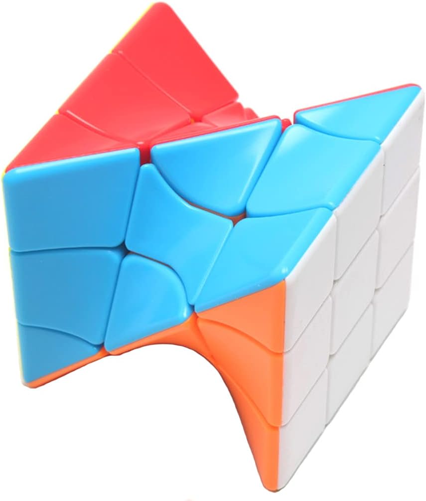 Twisty Speed Cube 3X3X3 Twisted Magic Cube Puzzle Toy Stickerless Colorful