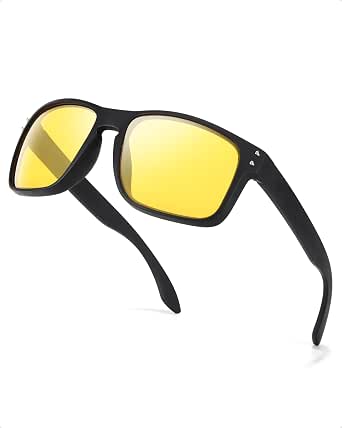 Night Driving Glasses - Yellow Lens Retro Square Glasses For Men & Women, UV400 Protection - View #9
