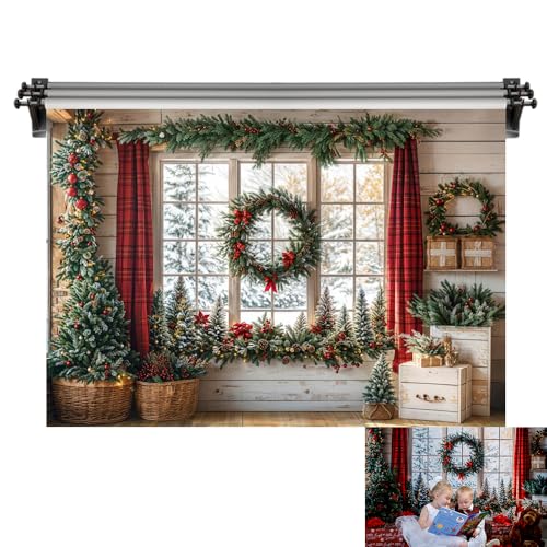 Toile de fond de Noël anti-pli grand format 3x2,5 m pour shooting réussi