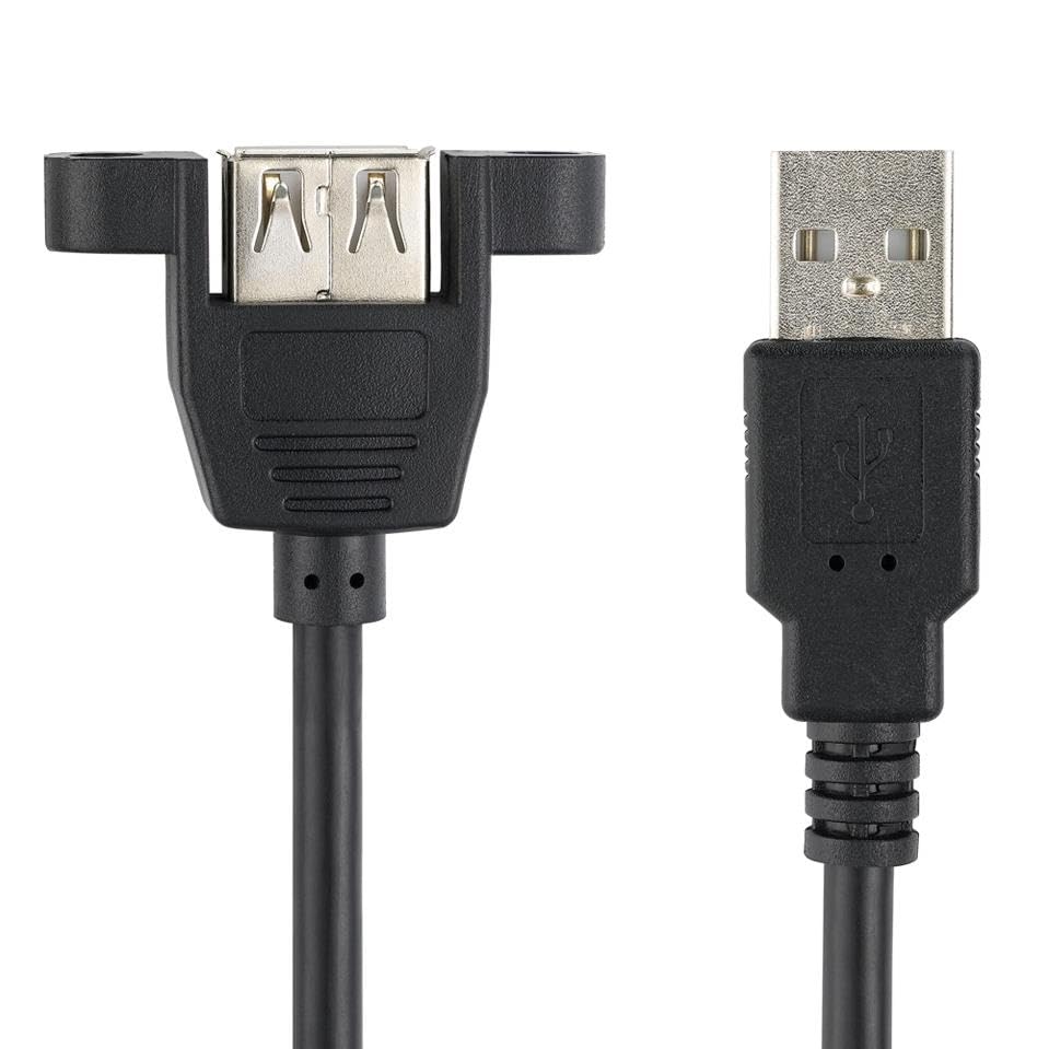 Luantic 8748 1.5 Metre Usb Dişi Erkek Panel Tipi Data Uzatma Kablosu Parazit önleyici filtreli 2xAWG24 2xAWG28 12Mbps ileetişim hızı