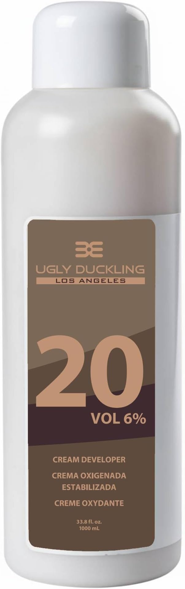 Ugly Duckling Los Angeles Professional 20 Volume (6%) CREAM DEVELOPER 33 oz (1 liter) For salon use, large size. For 1-2 levels of lift. Made in Europe