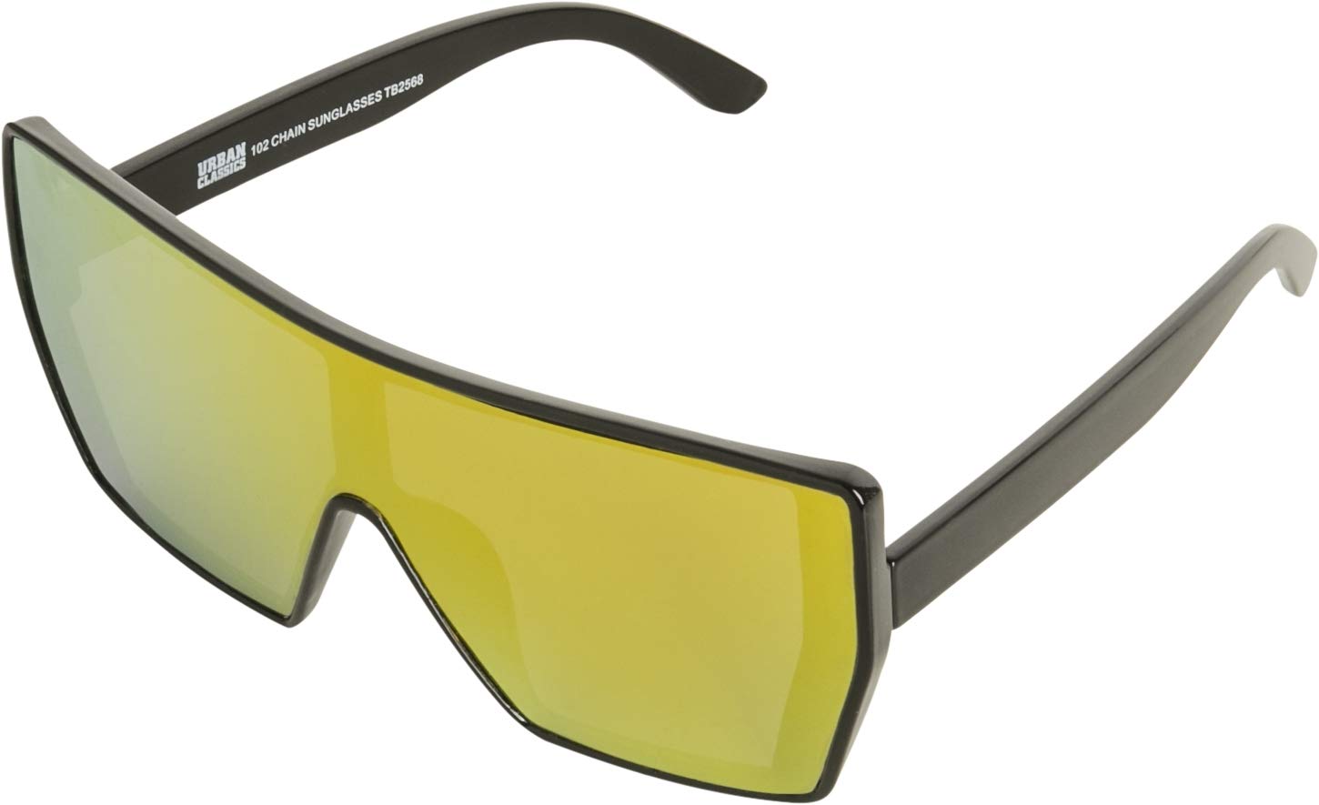 Urban Classics Unisex Adults’ 102 Chain Sunglasses Sunglasses, Black (Blk/Yellow),