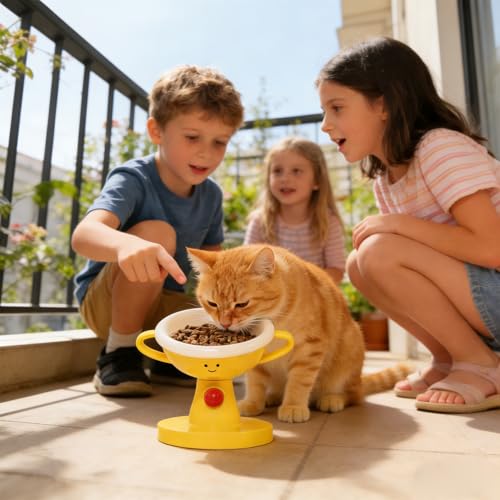 Bol surélevé pour chat design trophée ergonomique à 5 hauteurs - 4