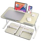 Wissenschaftliches Design: Eingewickelte Tischkante, benutzerfreundliches Handschutzdesign passt zu Ihrem Arm. Platzieren auf Mobiltelefonen und iPads.Die rutschfesten Tischbeine auf der Unterseite schützen Ihren Laptop beim Kippen und bieten Ihnen Komfort und Stabilität bei der Verwendung