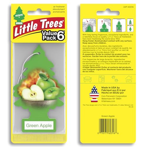 Image of Little Trees Green Apple Air Freshener, (Pack of 24)