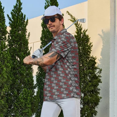 Camiseta Polo para Hombre, de Manga Corta, con Diseño Divertido para Golf, Estilo Hawaiano miniatura 5
