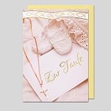 Michel Verlag Glückwunschkarte zur TAUFE | edle Taufkarte Taufkind, inkl. Umschlag für Mädchen & Jungen | religi ...