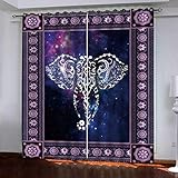 Rideaux occultants 3D: Fenêtres rideaux ajoutent un aspect visuellement attrayant et sophistiqué à la décoration de la maison, dans votre salon, chambre d'enfant, chambre à coucher ou espace de bureau.