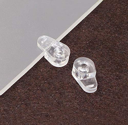 Hydanle 20 Pack Glass Retainer Clips Kit, Plastic, Clear, With Screws For Fixing Storm Window Screen Doors #TOP5