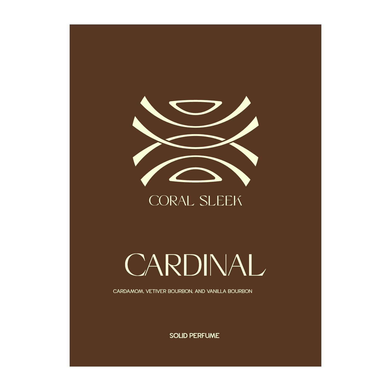 Coral Sleek Cardinal Women's Solid Bees Wax perfume, organic and alcohol-free. Warm. Earthy. Unusual. Exotic.