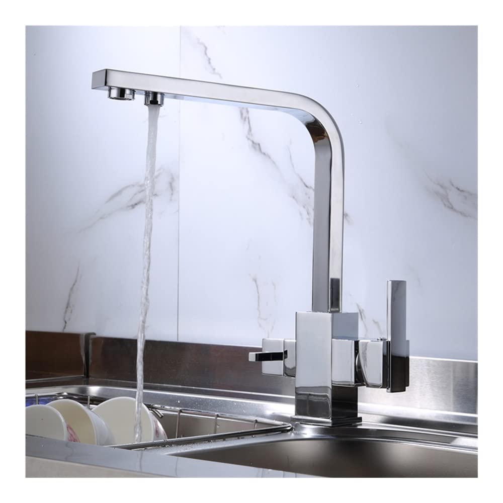 Robinet de cuisine à rotation à 360 avec filtre et purification d'eau