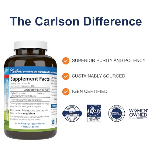 Carlson セイロンシナモン 500mg 180粒