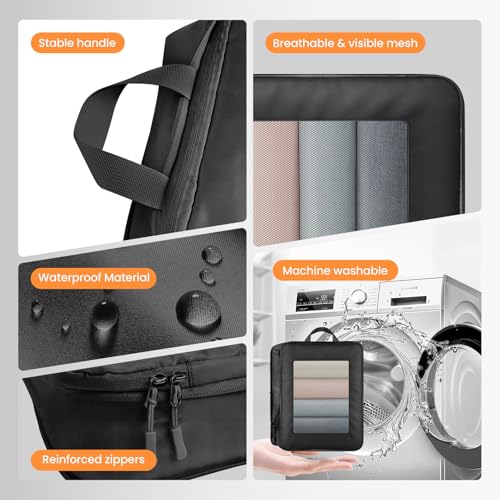 AUGOSTA 8 Set Compression Packing Cubes for Travel Suitcase Organizer Travel Essentials for Backpack Luggage Organizer Bags for Carry on3