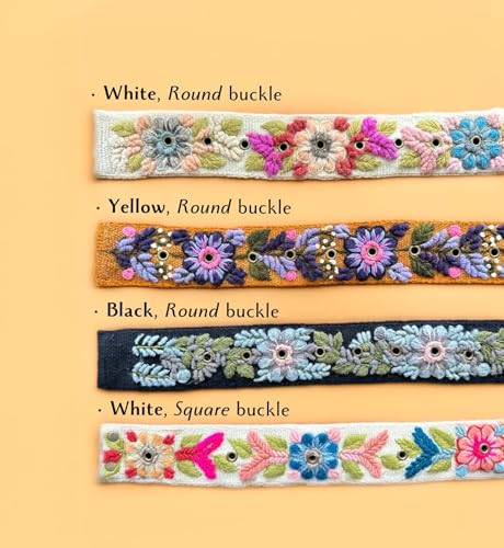 Handmade Peruvian Ayacucho Belt - Embroidered Belt for Women, Floral Design, Adjustable, Durable, Colorful Belts for Women4