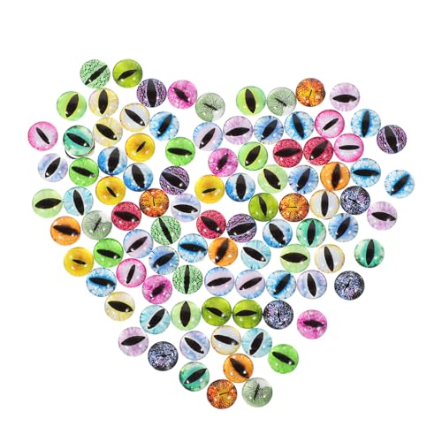 JECOMPRIS Vidrio para Ojos de Muñeca 8 Mm, Accesorios Manuales para Joyería y Bricolaje, Materiales DIY para Decoración y Fabricación de Muñecas