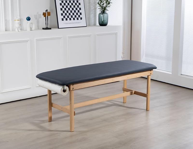 Mesa de examen médico 27.5" Altura fija para tratamiento Clínica Spa (Plana) (Azul)