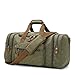 Gonex Canvas Reisetasche, 50L-60L Übergroßes Handgepäck Erweiterbare Tragetasche für Übernachtung, Weekender Tasche Sporttasche, Armeegrün